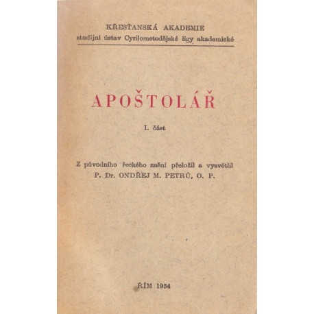 Apoštolář I. část