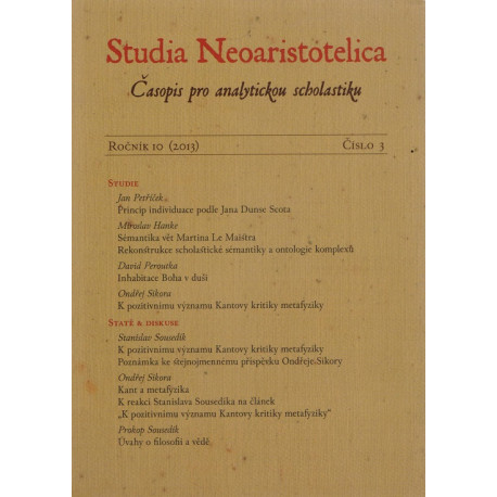 Studia Neoaristotelica ročník 10 (2013), číslo 3