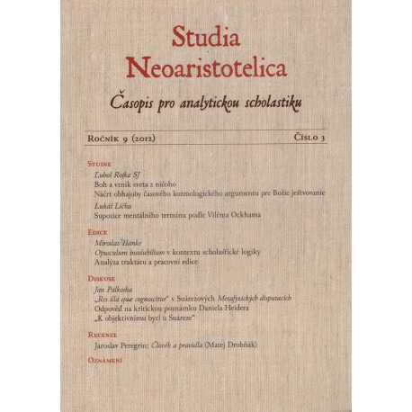 Studia Neoaristotelica ročník 9 (2012), číslo 3