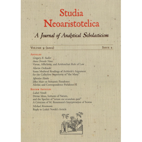 Studia Neoaristotelica ročník 9 (2012), číslo 2