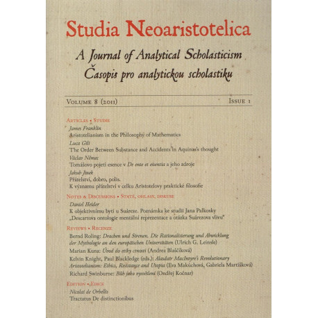 Studia Neoaristotelica ročník 8 (2011), číslo 1