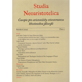 Studia Neoaristotelica ročník 6 (2009), číslo 1