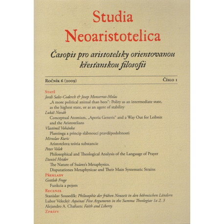 Studia Neoaristotelica ročník 6 (2009), číslo 1