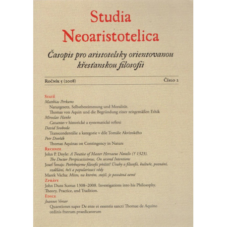 Studia Neoaristotelica ročník 5 (2008), číslo 2