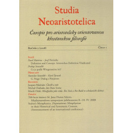 Studia Neoaristotelica ročník 5 (2008), číslo 1