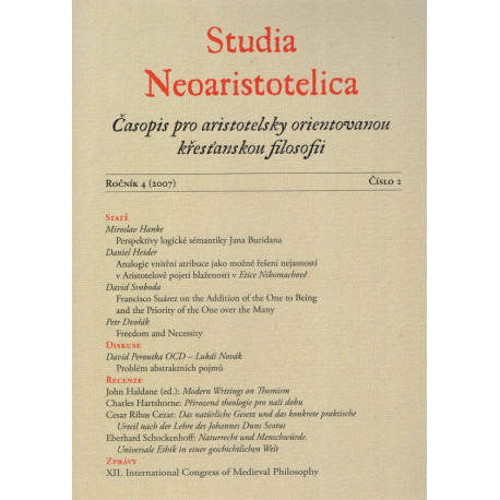 Studia Neoaristotelica ročník 4 (2007), číslo 2