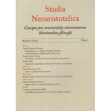 Studia Neoaristotelica ročník 3 (2006), číslo 2