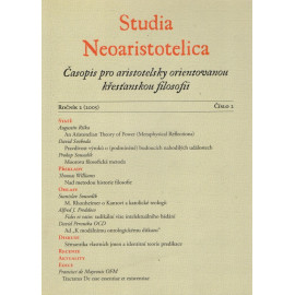 Studia Neoaristotelica ročník 2 (2005), číslo 2